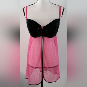 Cacique Black and Pink Chemise